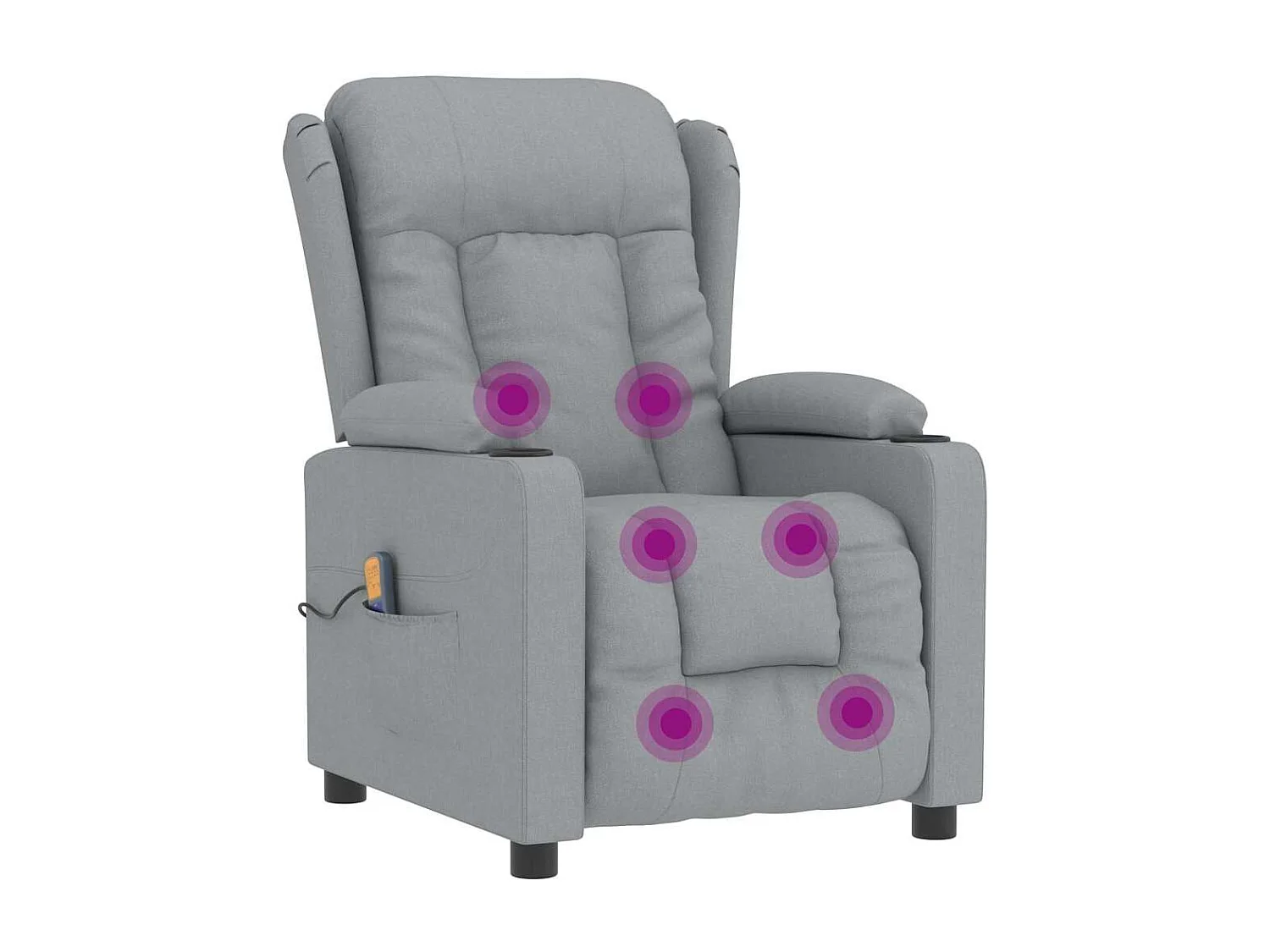 Copperas Cove  Fauteuil de massage Gris clair Tissu