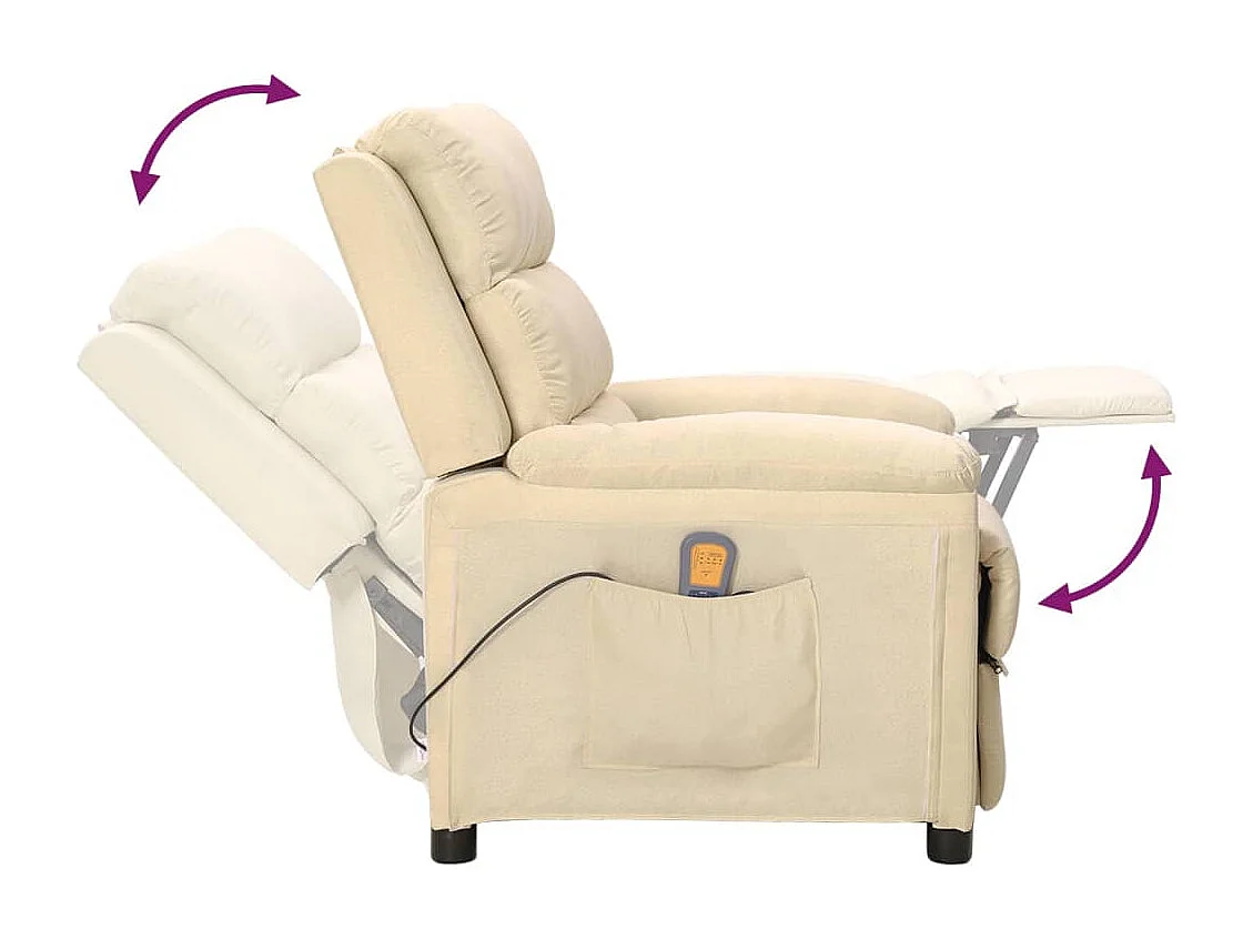 Härnösand  Fauteuil de massage Crème Tissu