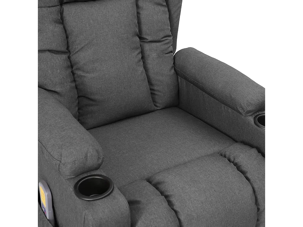 Serdar  Fauteuil de massage inclinable Gris clair Tissu