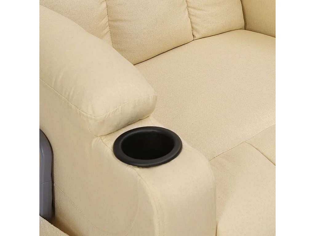 Erian  Fauteuil de massage Crème Tissu
