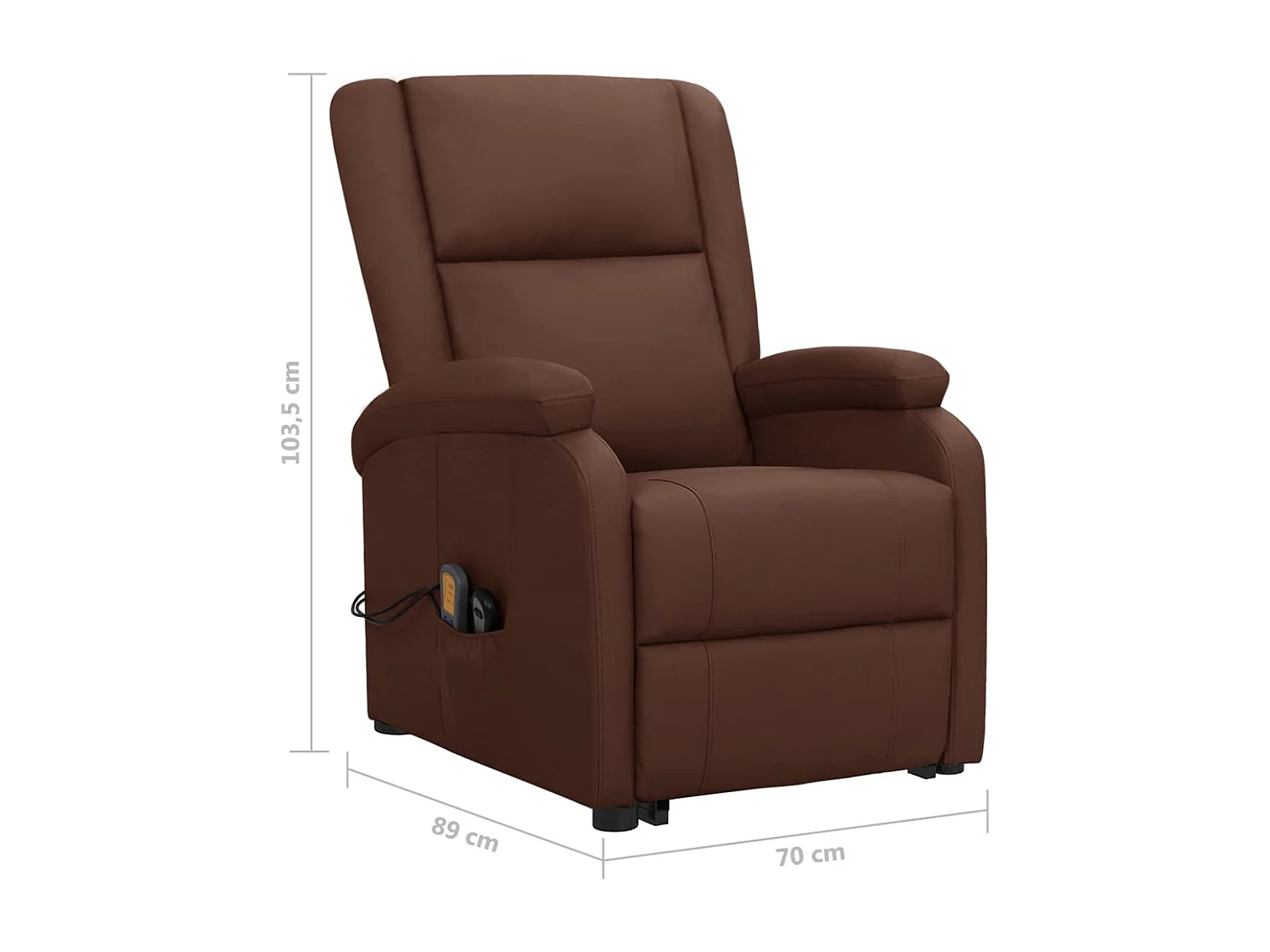 Tristan-Gustave  Fauteuil de massage Marron Similicuir