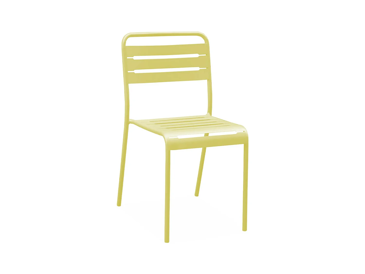 Silla de jardín de acero, set de 2 amarillo