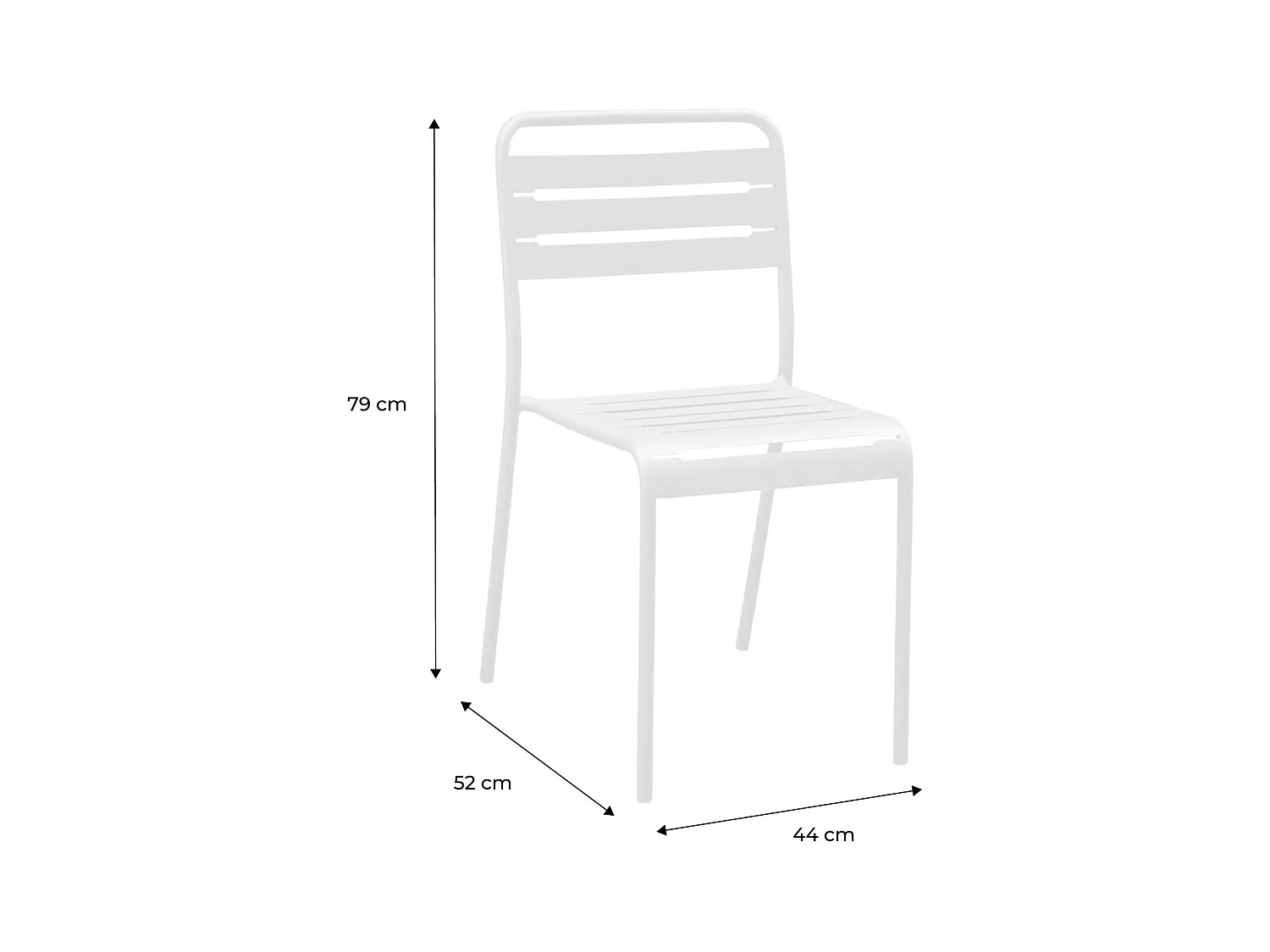 Silla de jardín de acero, set de 2 amarillo