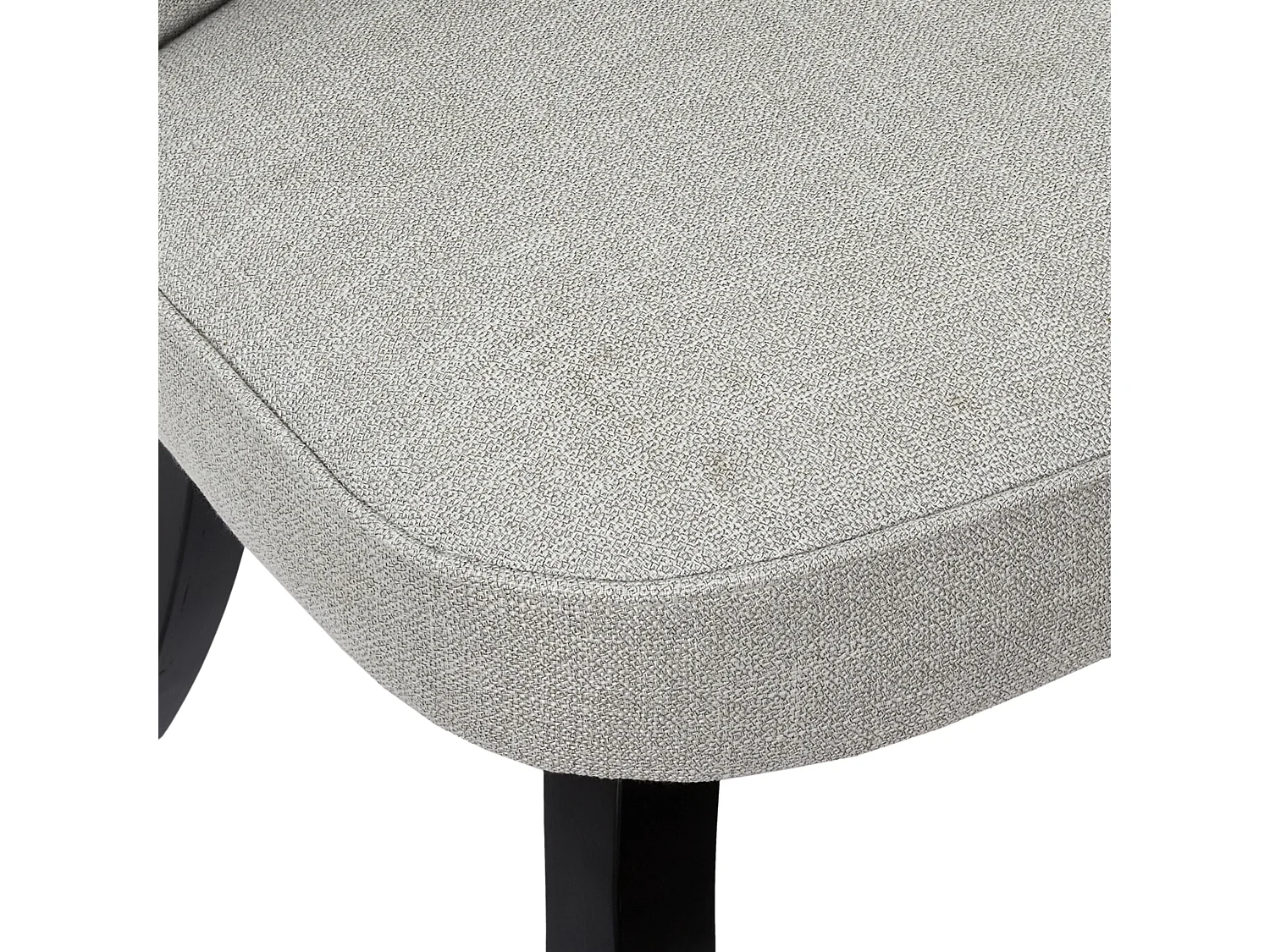Fauteuil en Tissu Design "Eleonor" 68cm Gris & Noir