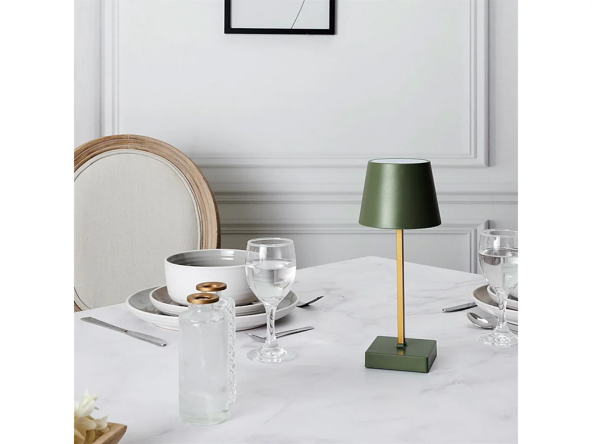 Lampe à Poser Led "Tactile" 26cm Vert