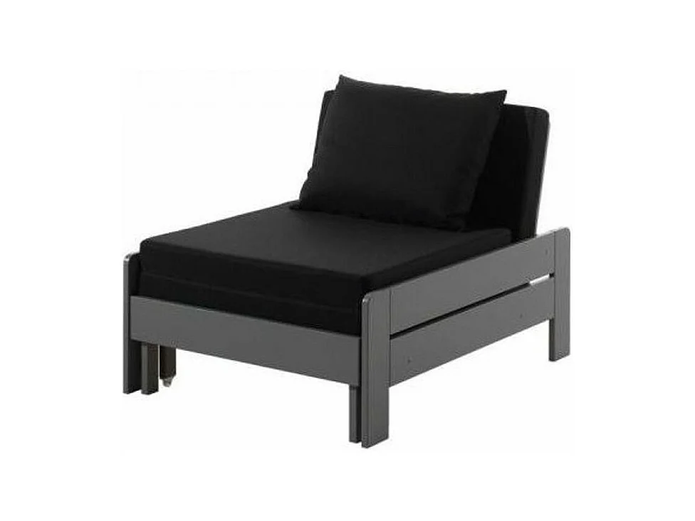Fauteuil-Lit Convertible Enfant "Pino" 98-207cm Gris