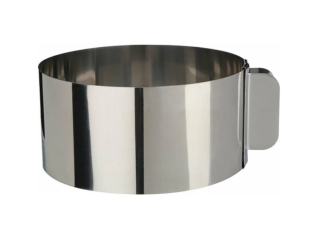 Moule à Manqué en Inox "Extensible" 30cm Argent