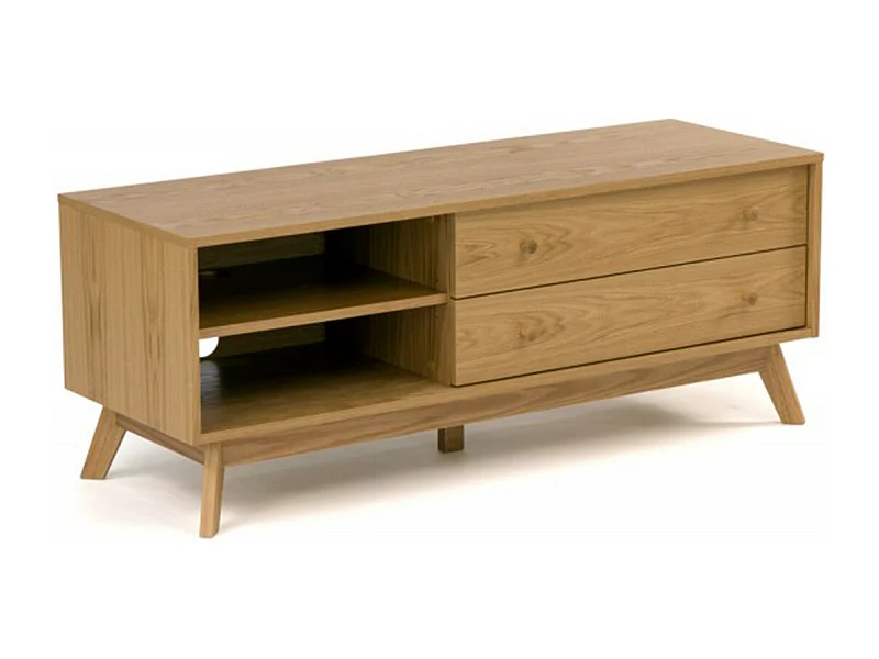 Meuble TV Design "Kensal" 130cm Chêne