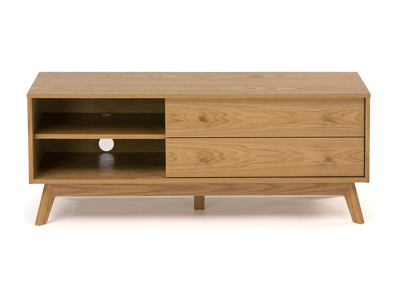 Meuble TV Design "Kensal" 130cm Chêne