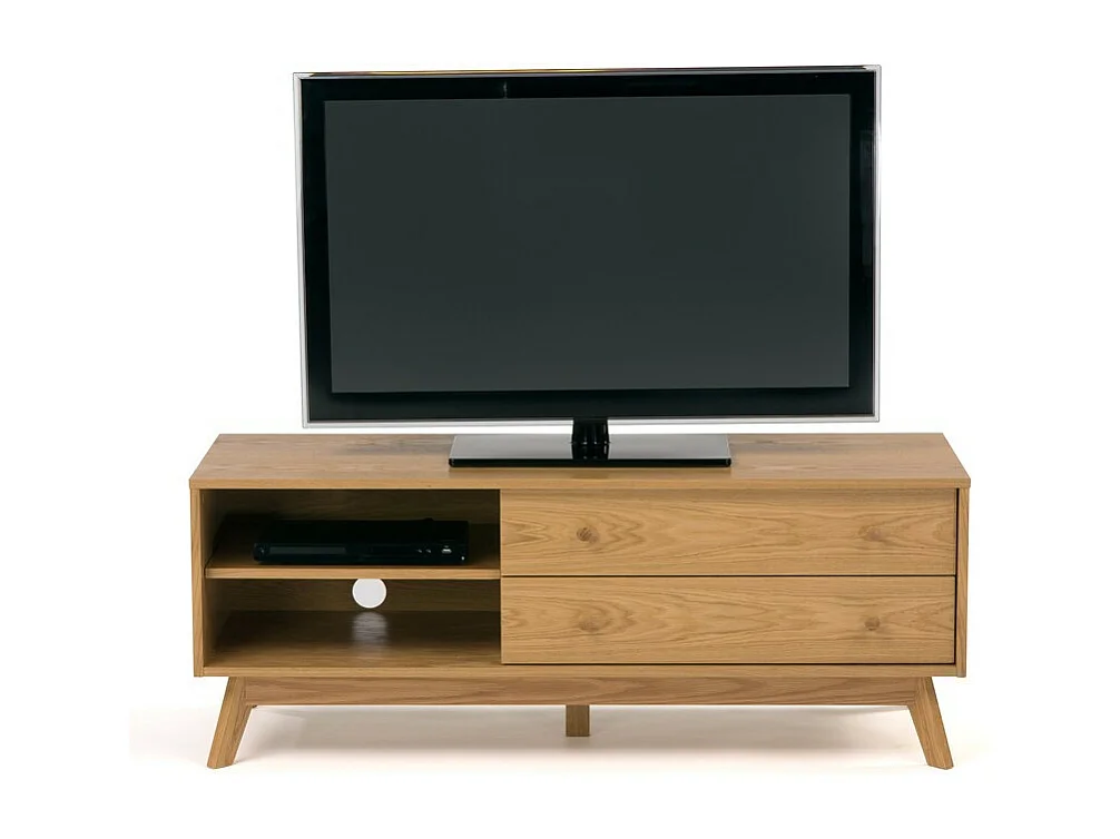 Meuble TV Design "Kensal" 130cm Chêne