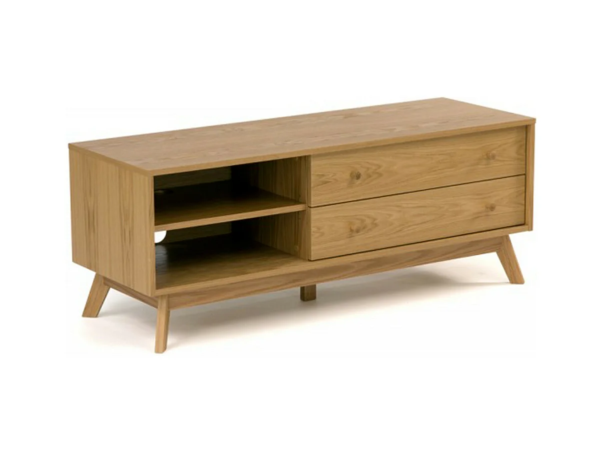 Meuble TV Design "Kensal" 130cm Chêne