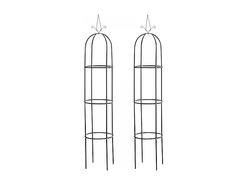 Lot de 2  Treillis - Métal - Noir - Romantika