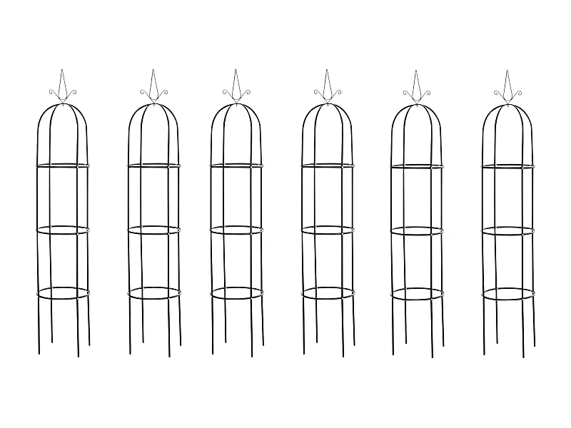 Lot de 6  Treillis - Métal - Noir - Romantika