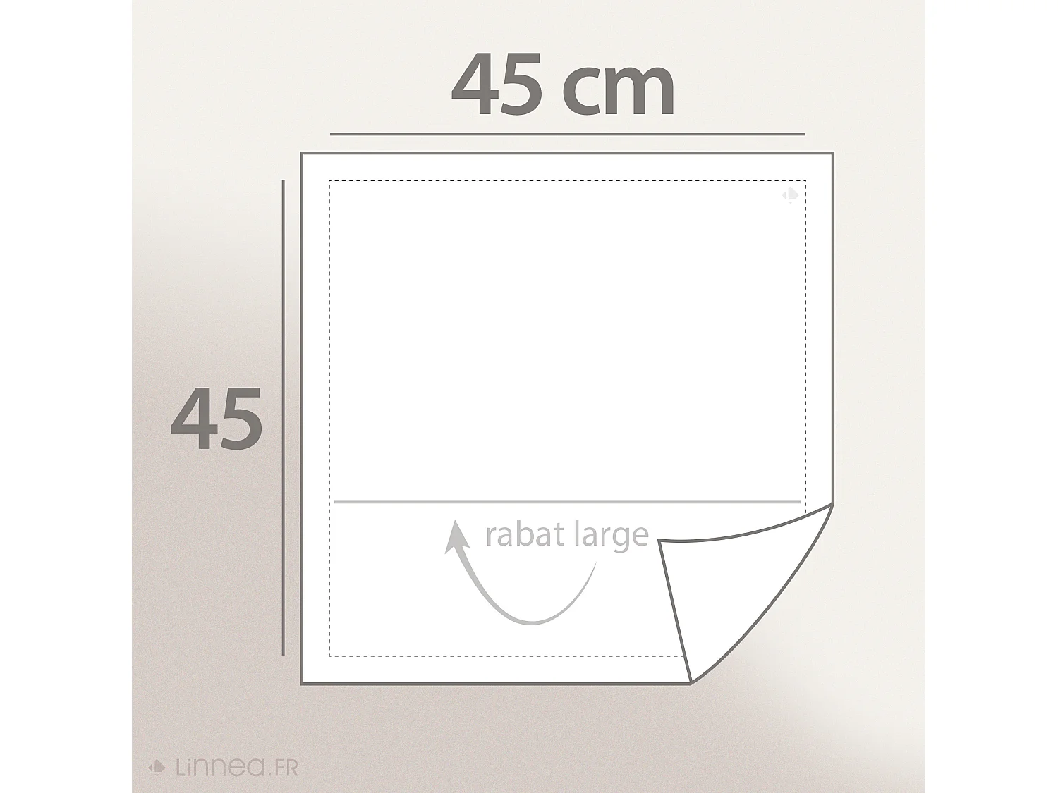 Housse de coussin en mousseline de coton volant central 45x45 cm cm ELZA vert mousse