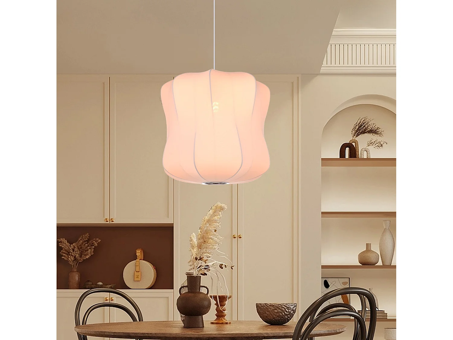Arturesthome -suspension en soie artificielle - d. 50 cm - blanc