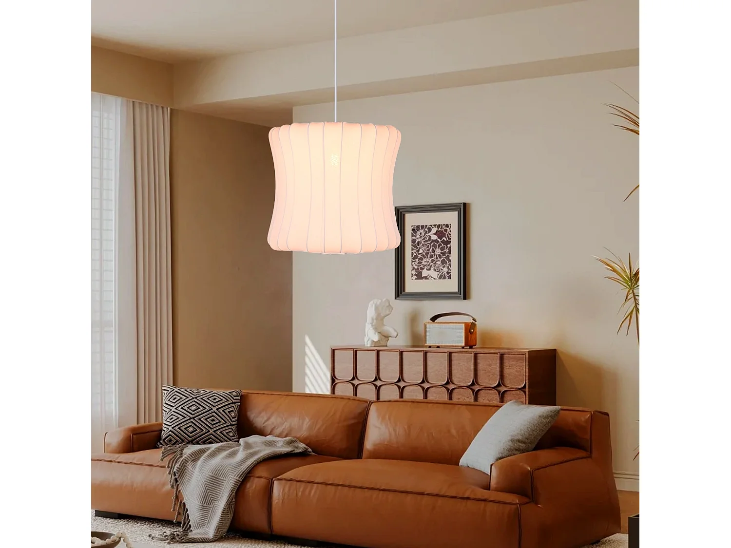 Suspension en soie artificielle - d. 50 cm - blanc - arturesthome