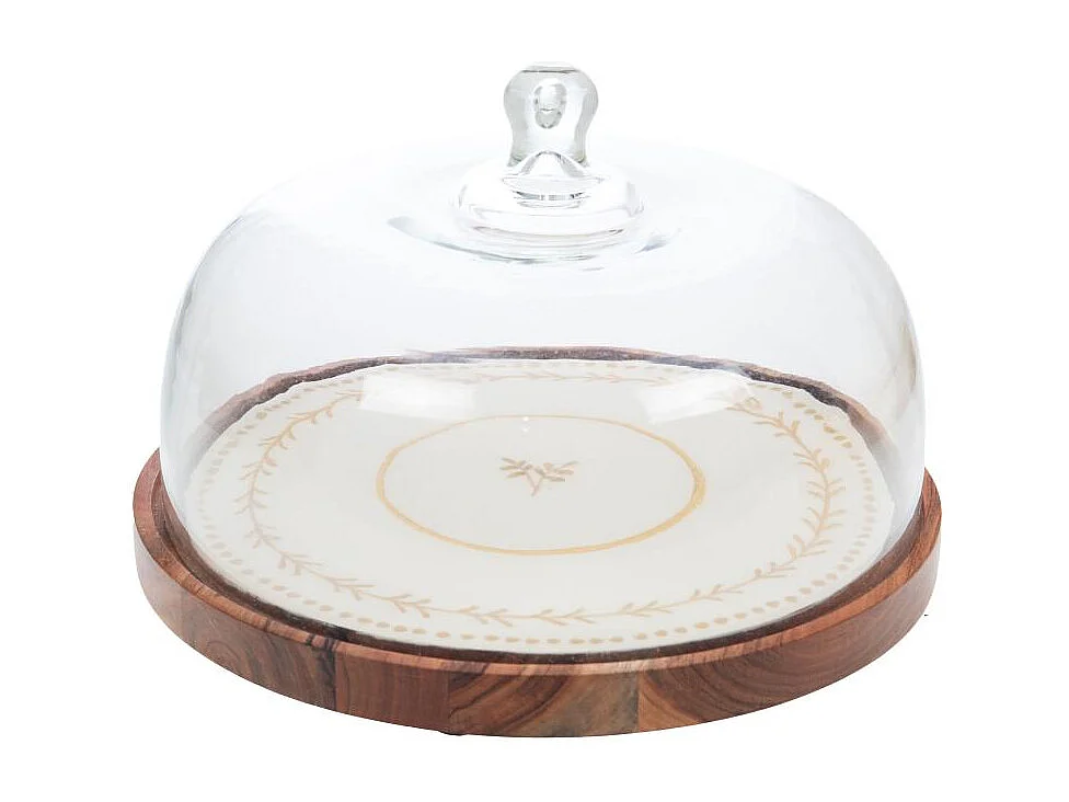 Plat rond avec cloche Romy 30 cm