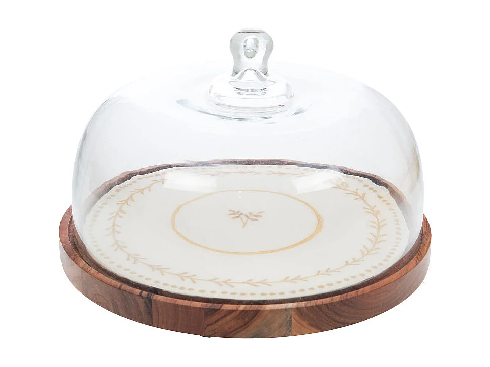 Plat rond avec cloche Romy 30 cm
