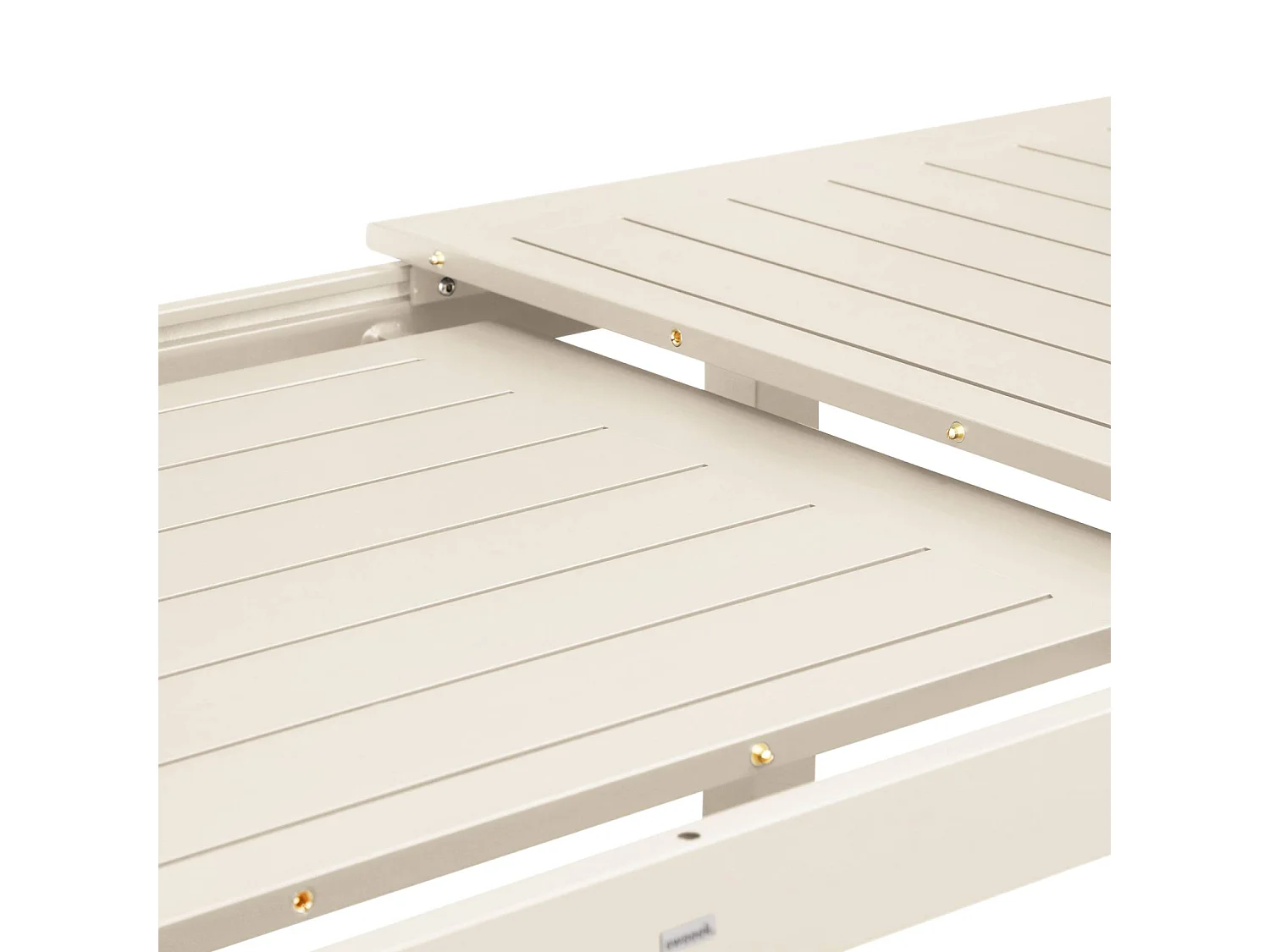 Tavolo da giardino allungabile in alluminio, 8 posti, beige