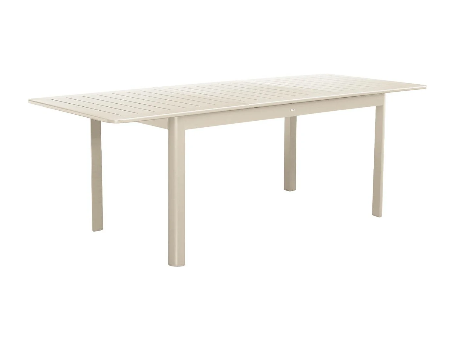Table de jardin beige SEATTLE extensible aluminium. 8 places. 173 / 236.5 x 100 x 75 cm