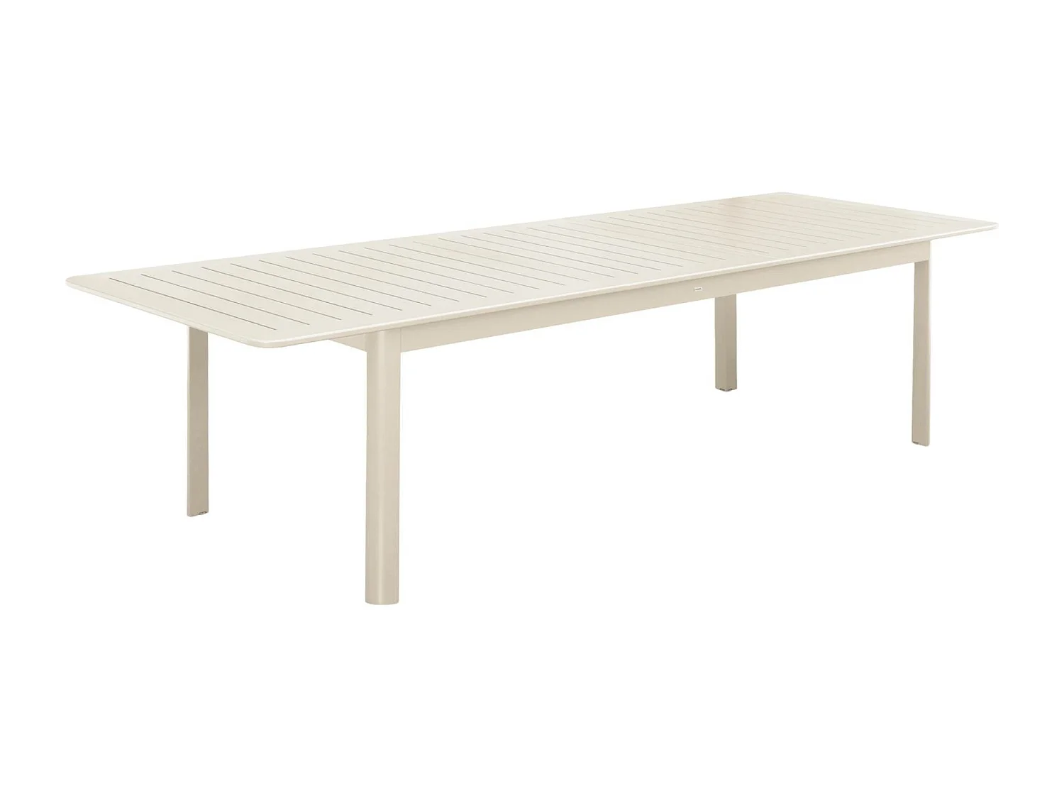 Mesa de jardín extensible de aluminio de 10 plazas beige