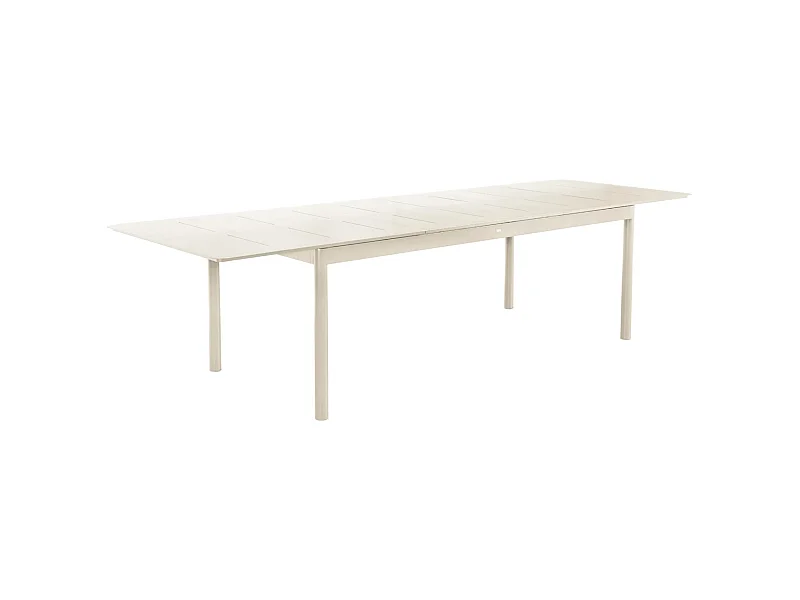 Tavolo da giardino allungabile in alluminio, 8 posti, beige
