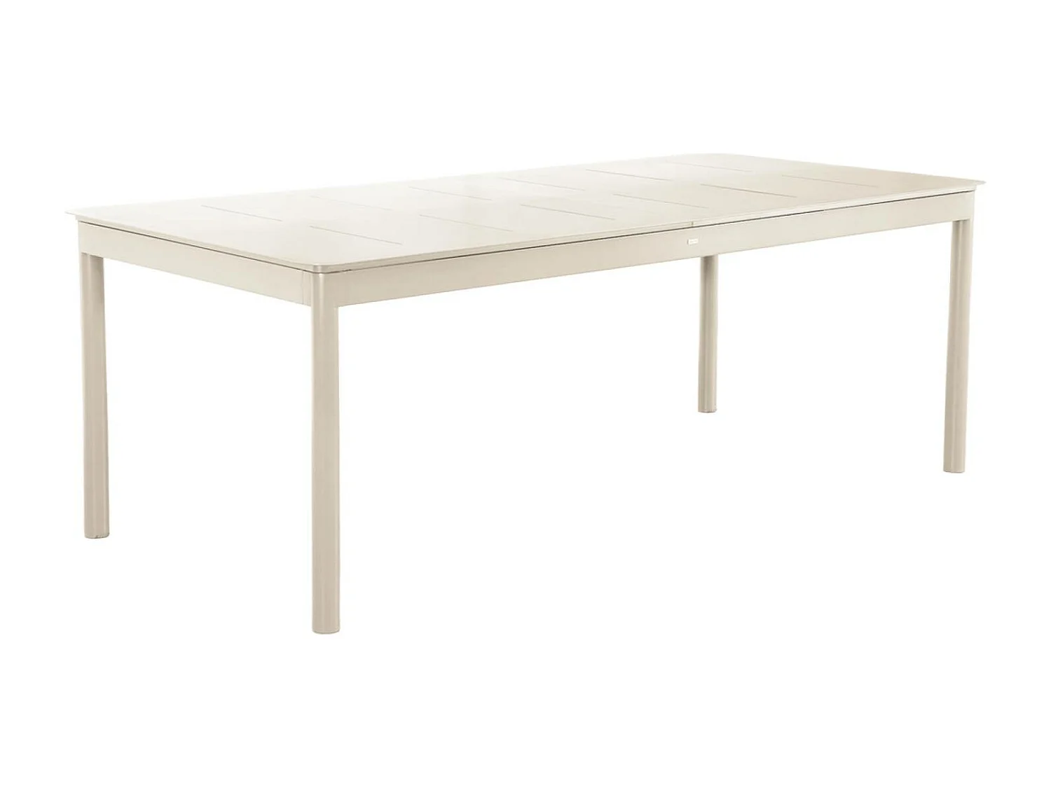Tavolo da giardino allungabile in alluminio, 8 posti, beige