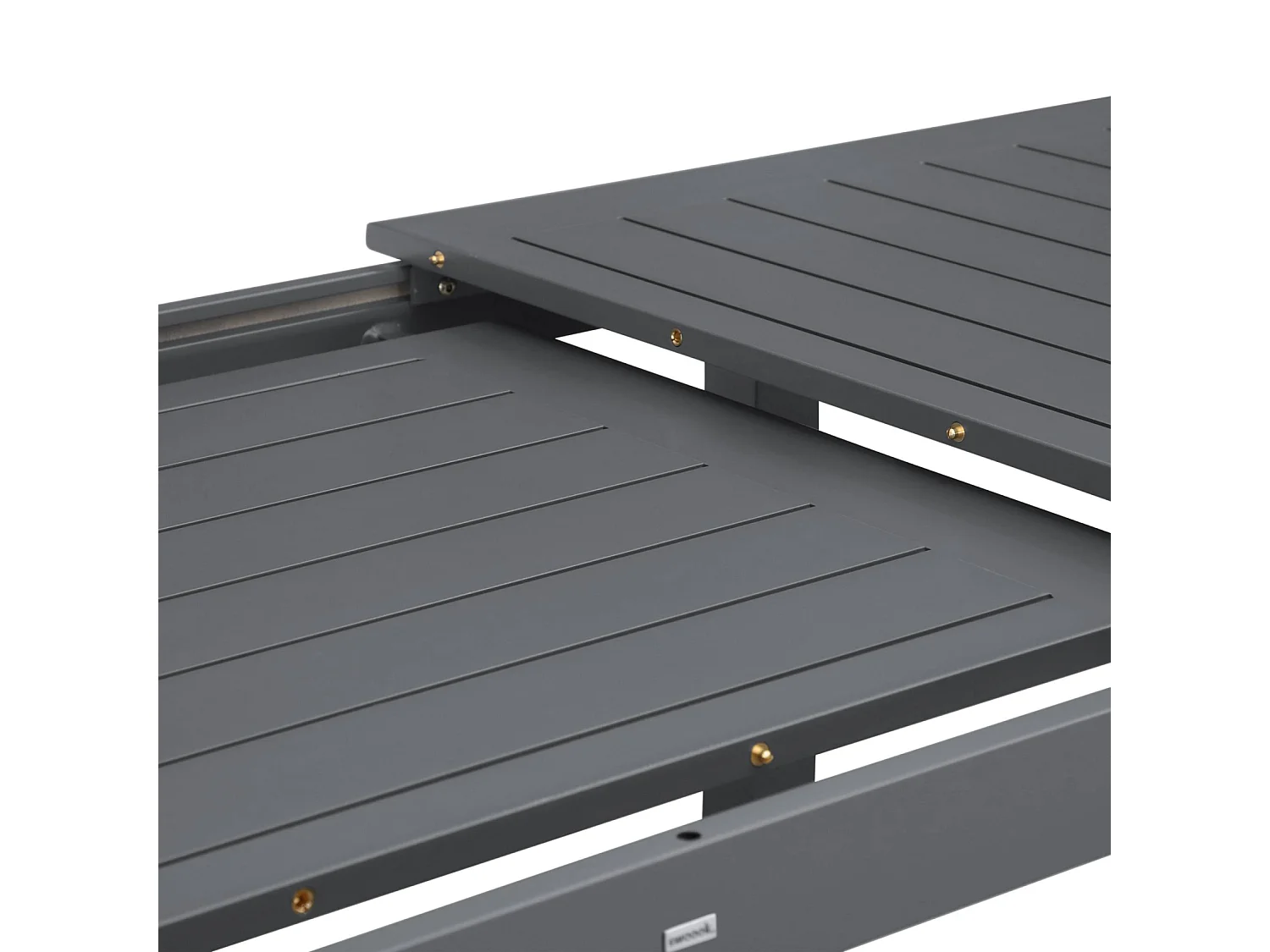 Table de jardin anthracite SEATTLE extensible aluminium. 8 places. 173 / 236.5 x 100 x 75 cm