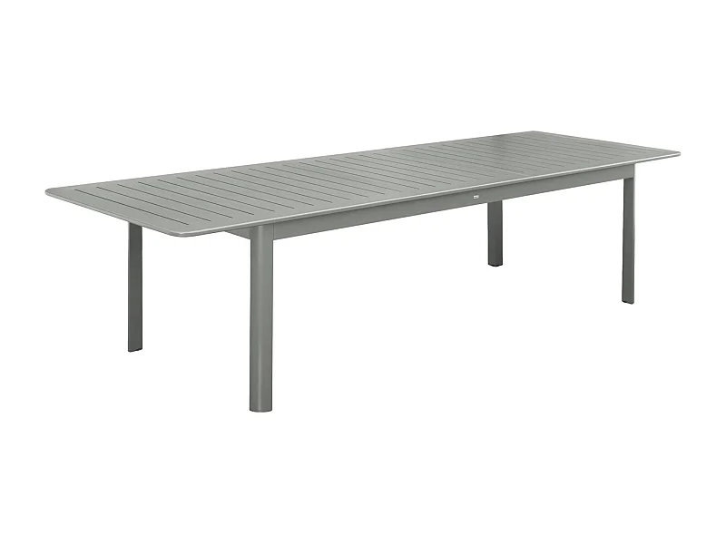 Table de jardin kaki SEATTLE extensible aluminium. 10 places. 227 / 290 x 100 x 75 cm