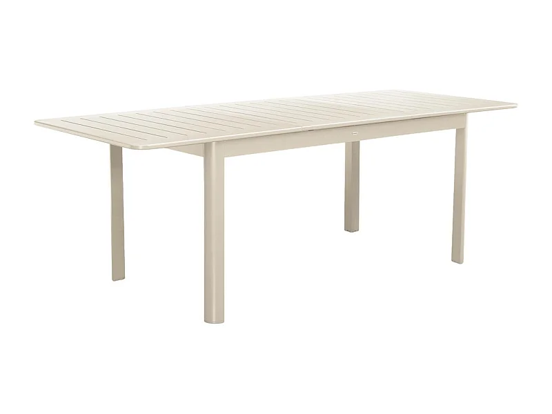 Tavolo da giardino allungabile in alluminio, 6 posti, beige