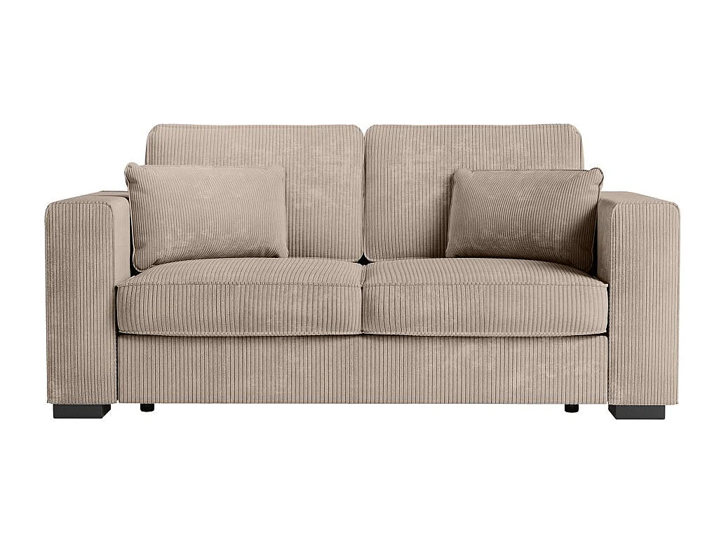 Ensemble canapés 2 places et 3 places Belami en velours côtelé - Taupe - Loungitude