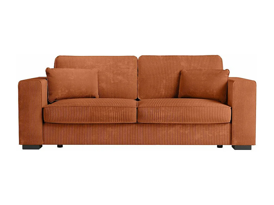 Ensemble canapés 2 places et 3 places Belami en velours côtelé - Terracotta - Loungitude