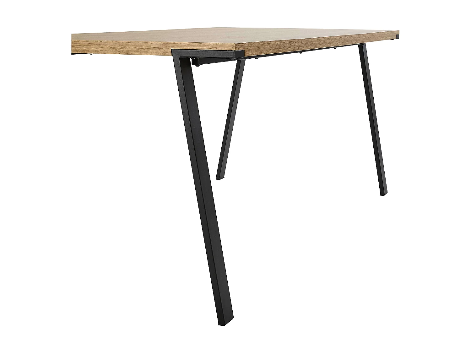 Table à manger rectangulaire en mélaminé et acier 180 cm