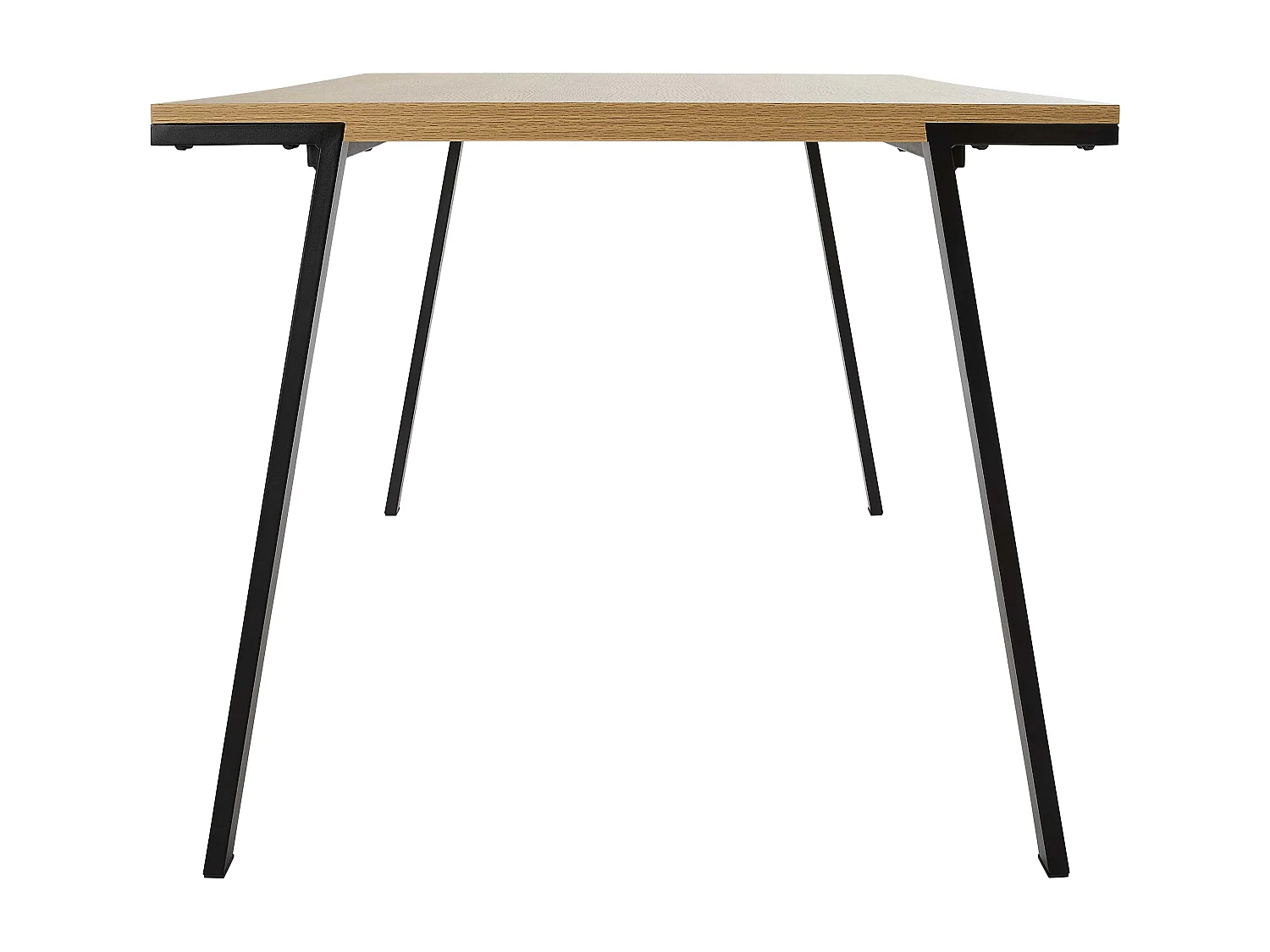 Table à manger rectangulaire en mélaminé et acier 180 cm