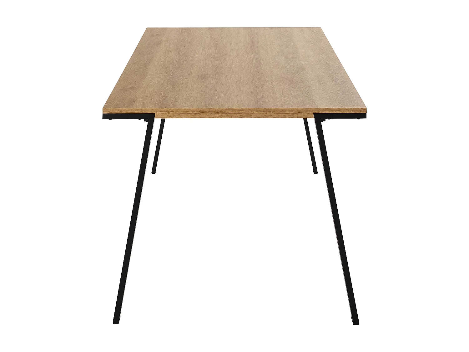 Table à manger rectangulaire en mélaminé et acier 180 cm