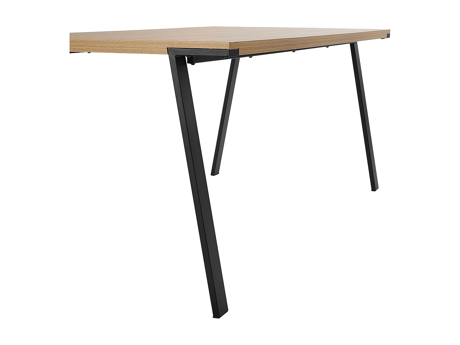 Table à manger rectangulaire en mélaminé et acier 180 cm