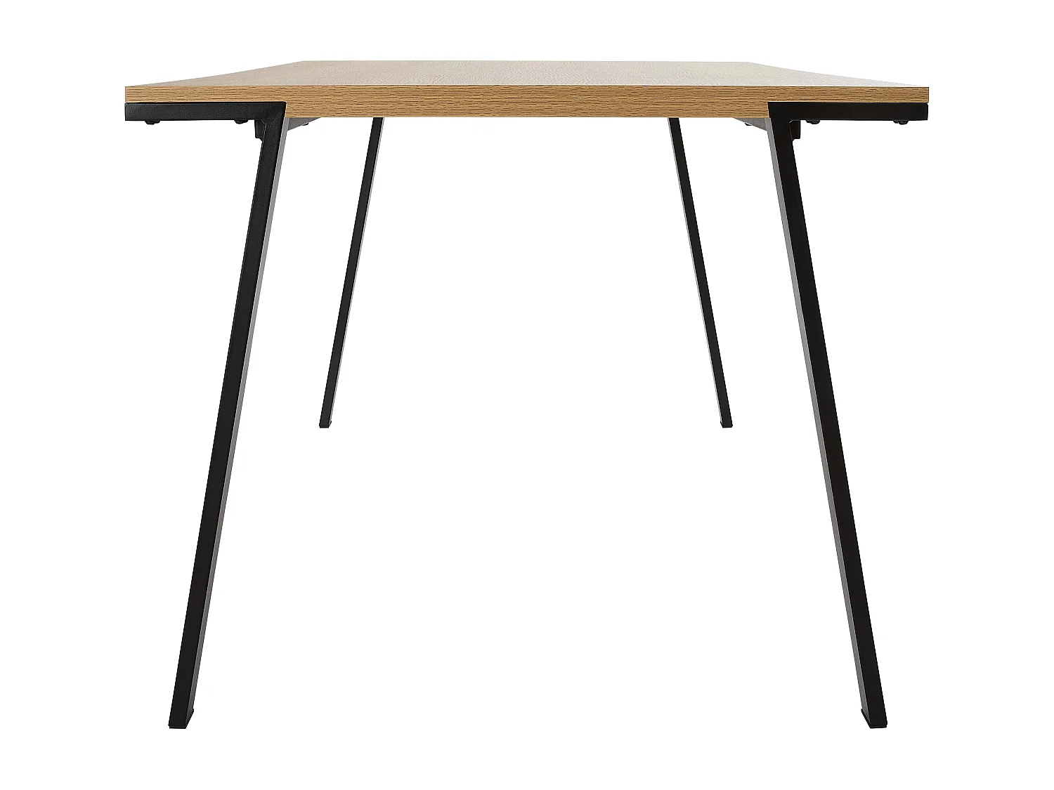 Table à manger rectangulaire en mélaminé et acier 180 cm