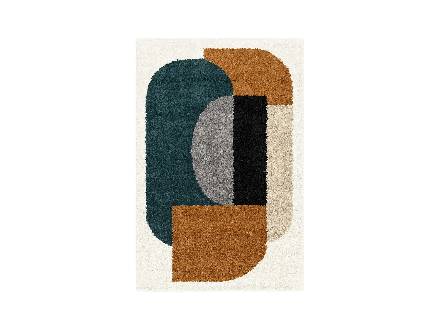 Tapis intérieur shaggy. motifs géométriques. multicolore. 200 x 290cm