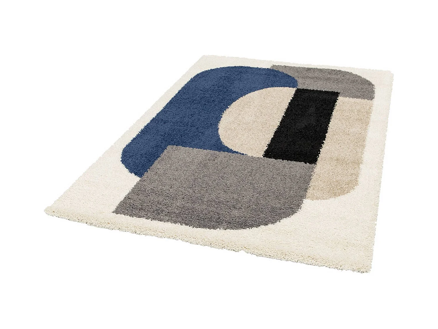 Tapis intérieur shaggy. motifs géométriques. multicolore. 120 x 170cm