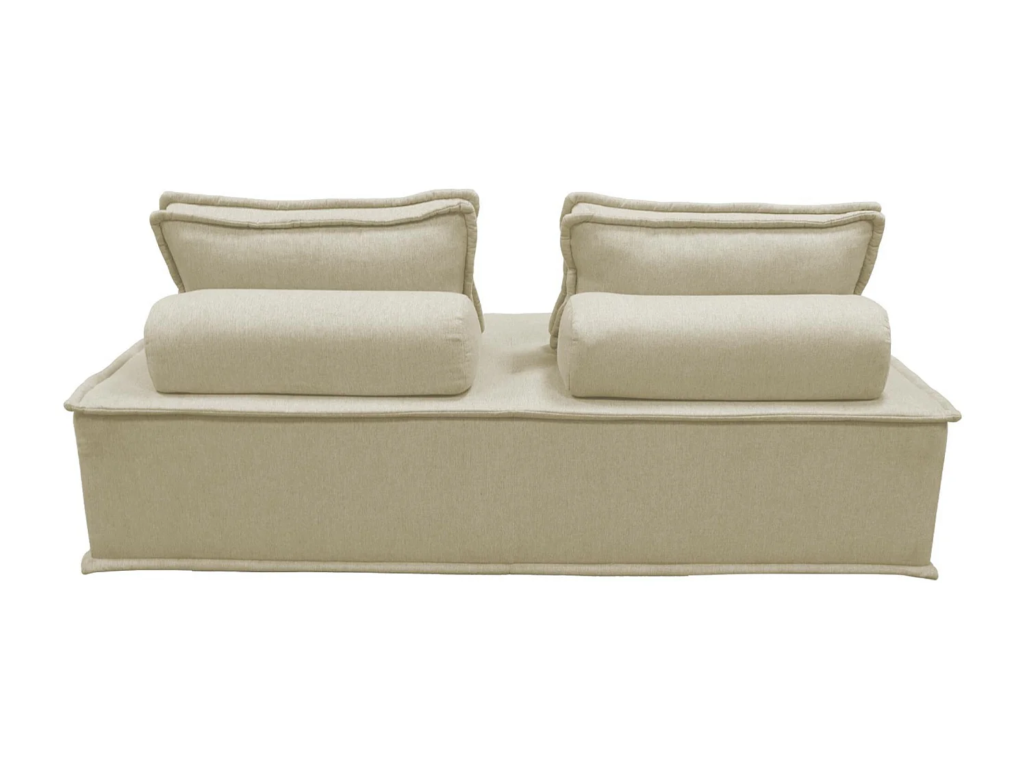 Poltroncina 2 posti per divano modulare in tessuto imbottito, set di