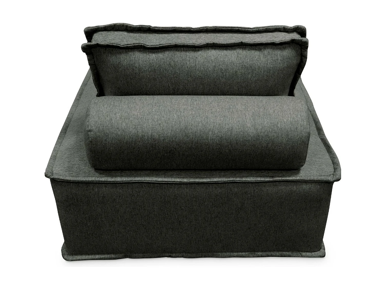 Ensemble chauffeuses DAO pour canapé modulable en tissu capitonné 4 places gris foncé
