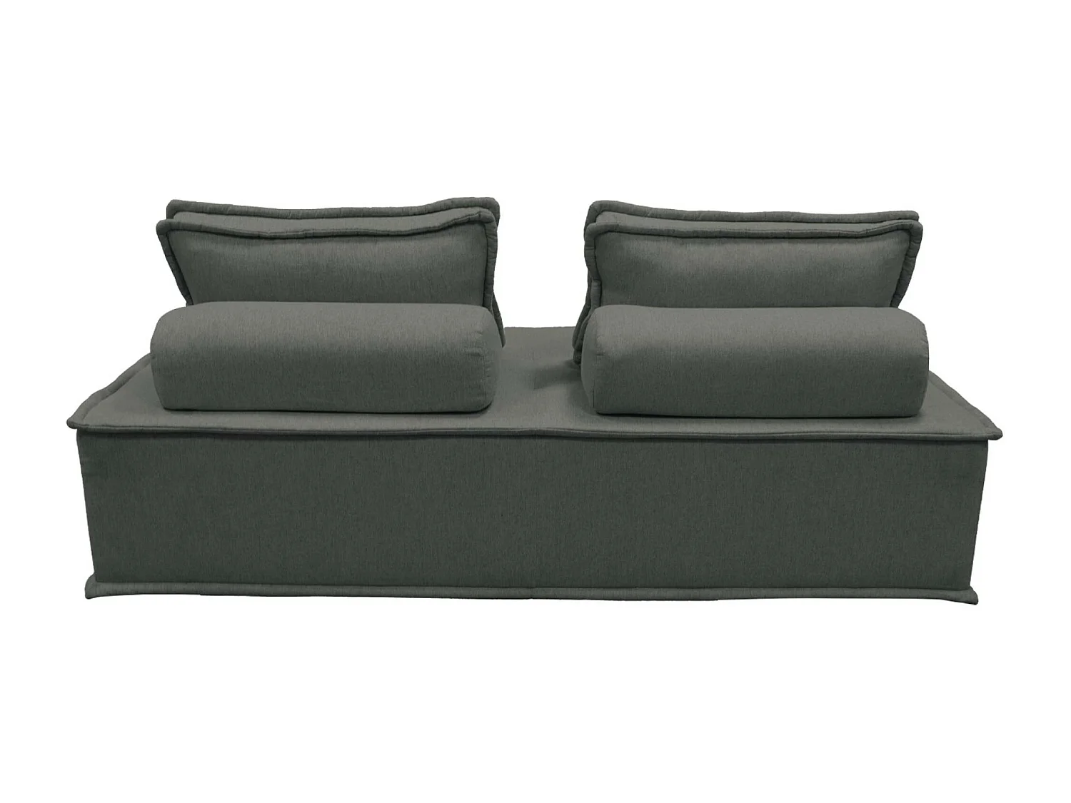 Poltroncina 2 posti per divano modulare in tessuto imbottito, set di