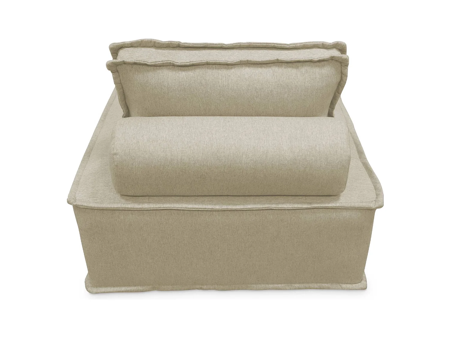 Ensemble chauffeuses DAO pour canapé modulable en tissu capitonné 4 places beige