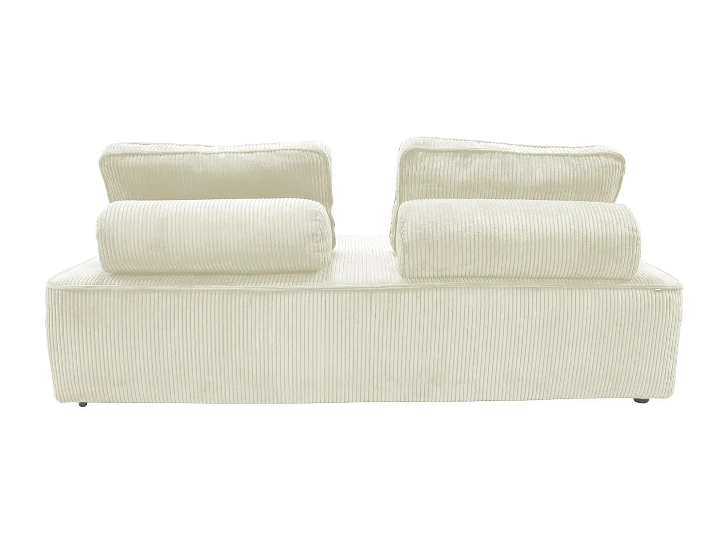 Sofá modular de pana, 4 plazas crema