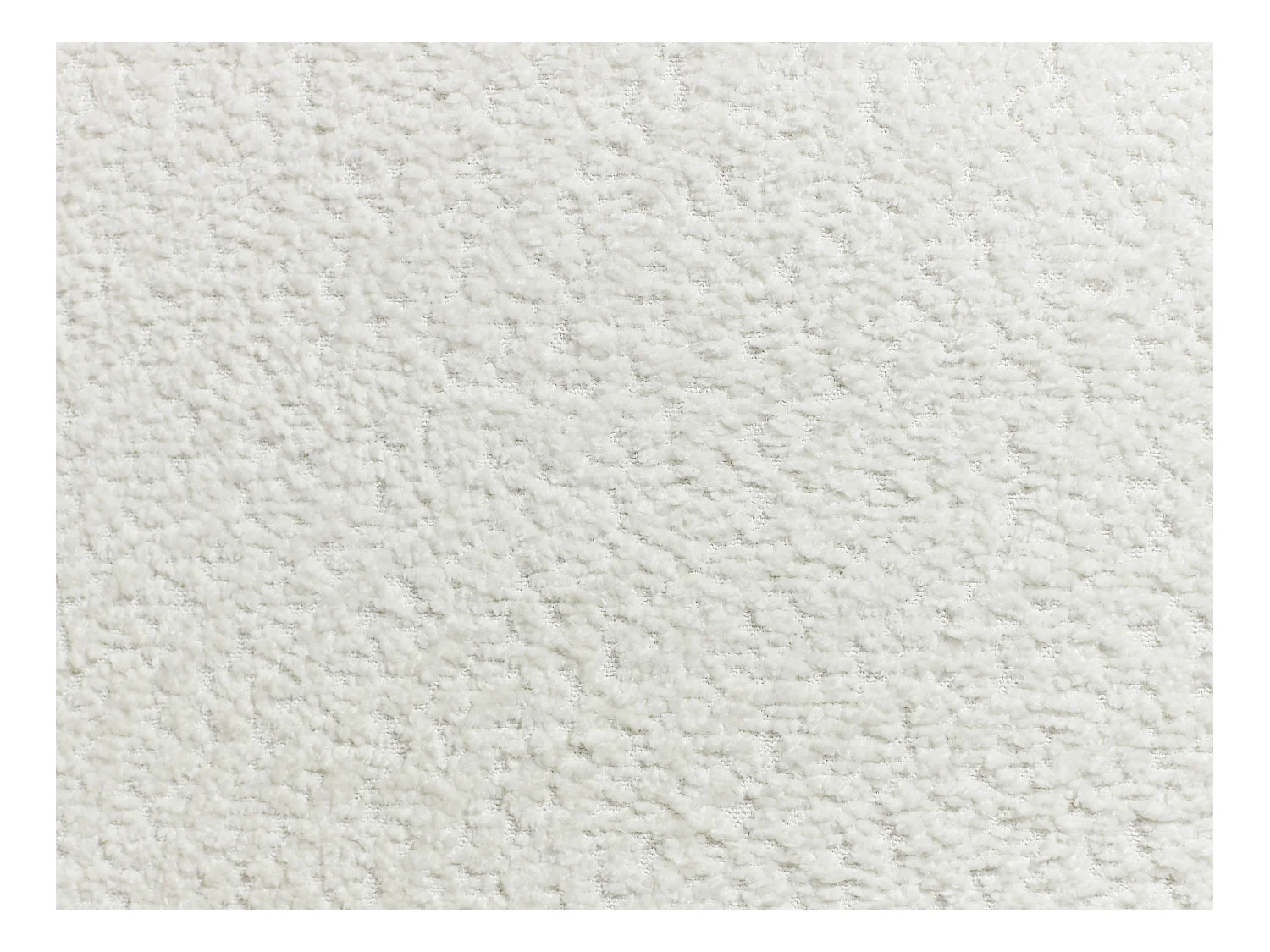 Canapé 3 places convertible express en tissu bouclette blanc cassé - Couchage 140 cm - Matelas 16 cm DILOME