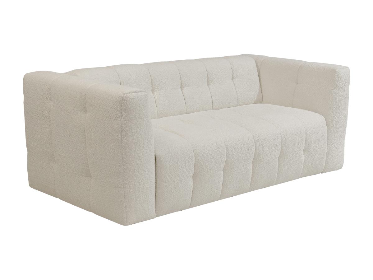Schlafsofa mit Matratze 4-Sitzer - Bouclé-Stoff - Beige - Liegefläche 160 c günstig online kaufen