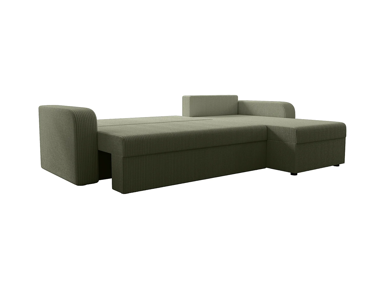 Ecksofa mit Schlaffunktion - Ecke wechselbar - Cord - Khaki - ONABIA