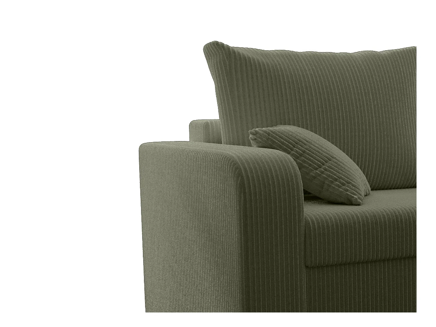 Ecksofa mit Schlaffunktion - Ecke wechselbar - Cord - Khaki - ONABIA