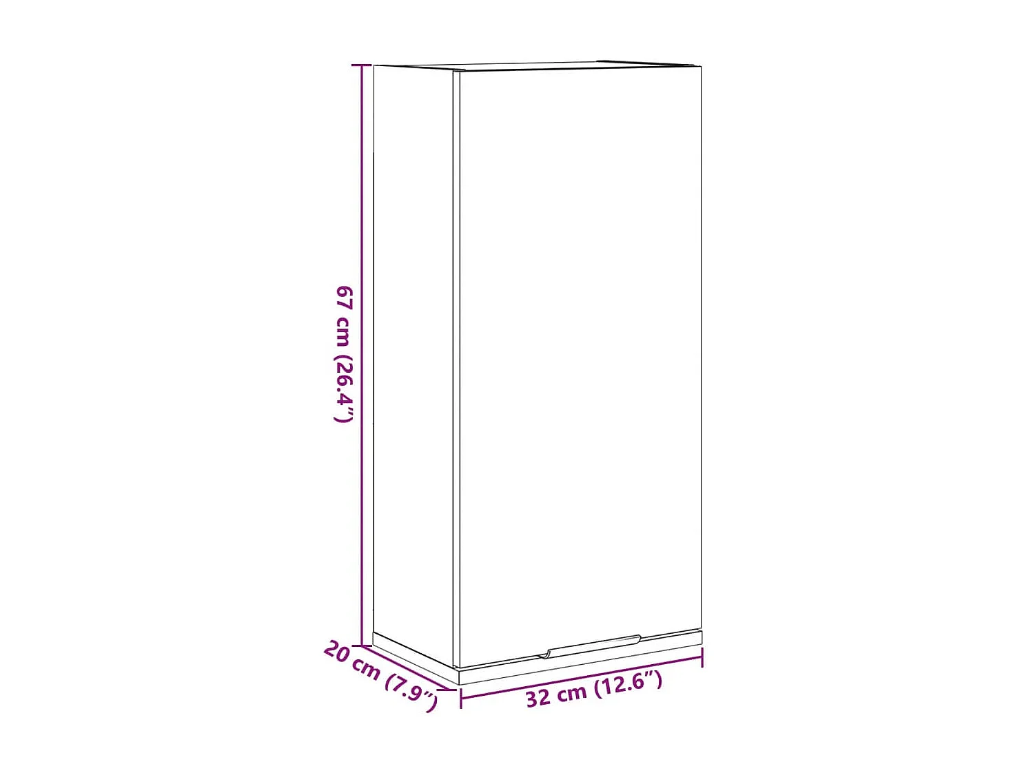 Armoire de salle de bain murale Chêne sonoma 32x20x67 cm