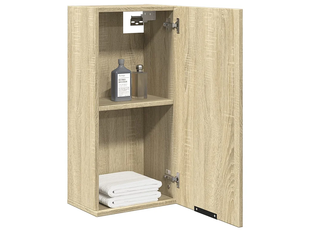 Mobile da Bagno a Parete Rovere Sonoma 32x20x67 cm